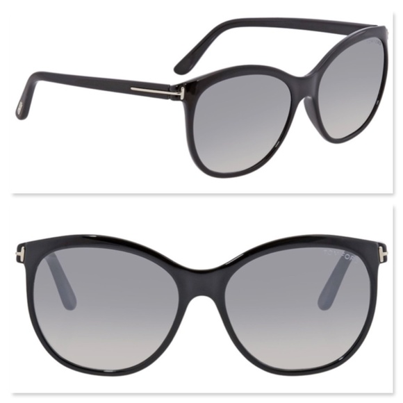 Tom Ford Accessories - New TOM FORD Geraldine Rounded Black Sunglasses